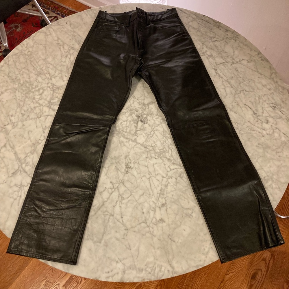 Vintage GAP Leather Pants Bootcut Men 31x32